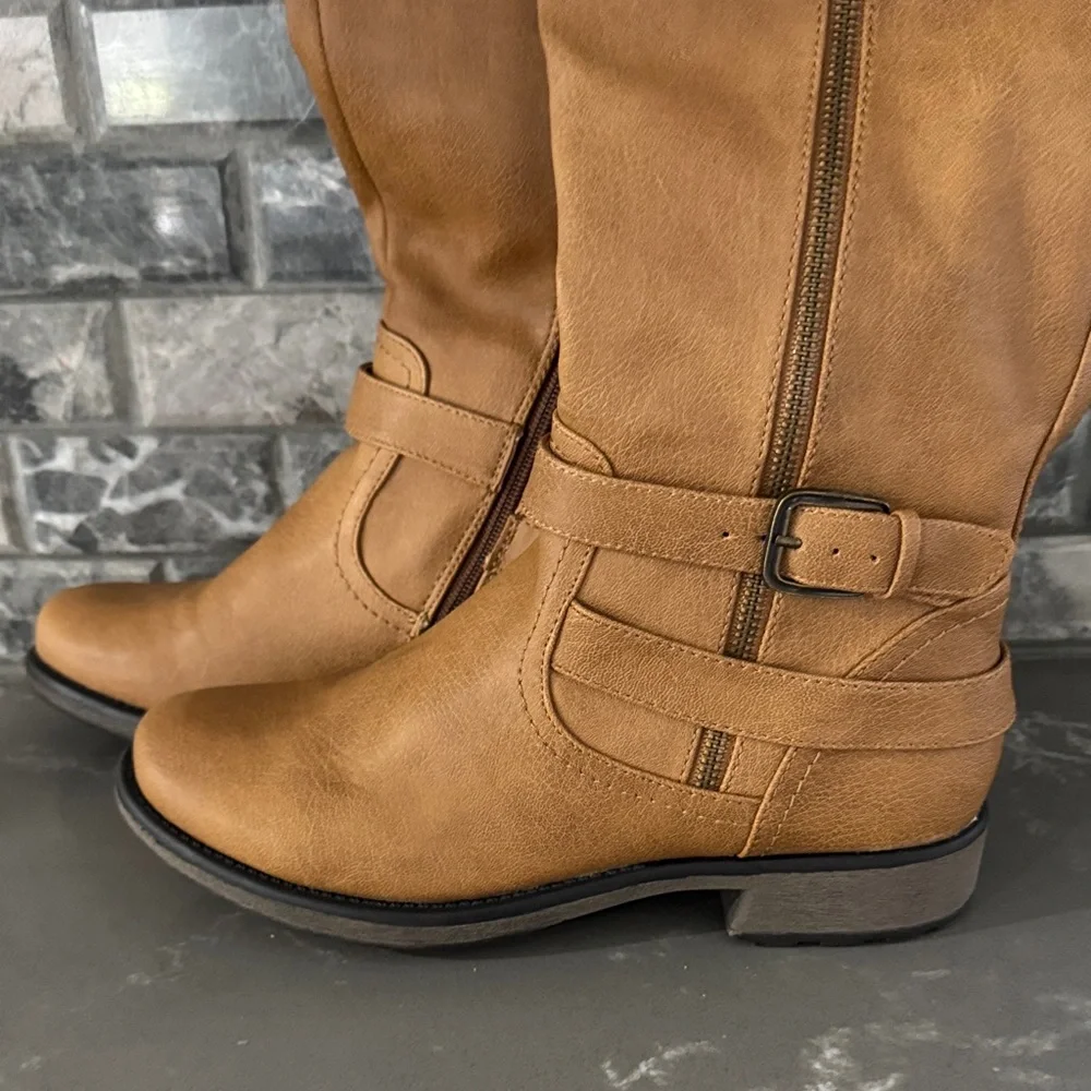 BareTraps Tan Over the‎ Knee Boots size 9 New in Box